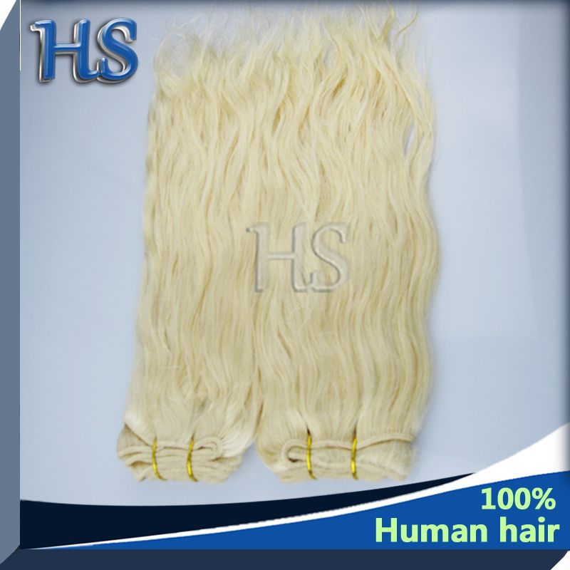 Good Price 100% Brazilian Human hair wave blonde 613#