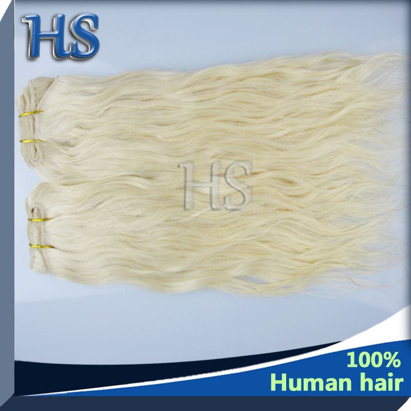 Good Price 100% Brazilian Human hair wave blonde 613#