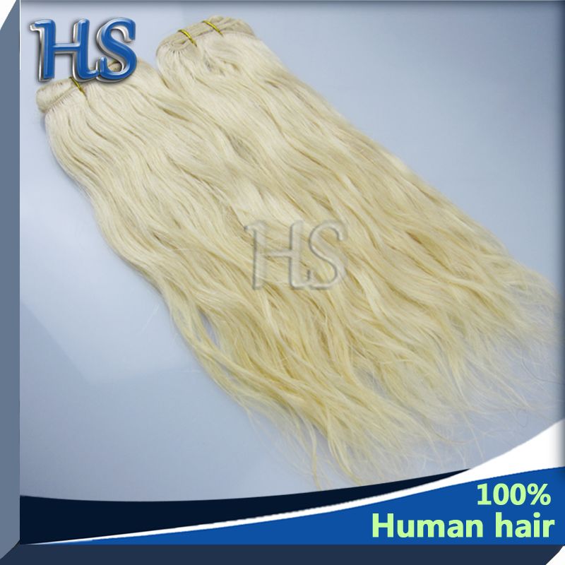Brazilian Human Remy hair natural wave blonde 613# online