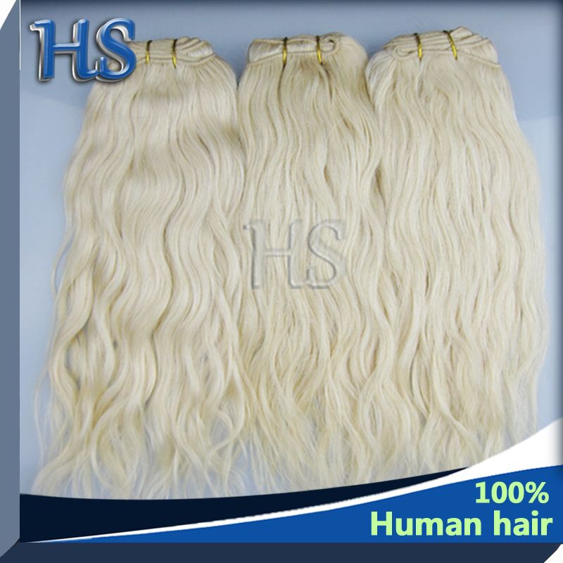 Blonde Malaysian Human Remy Hair wavy 613#