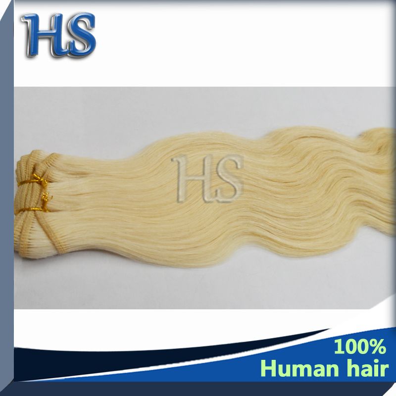 100% Malaysian Human Remy Hair waving Blonde 613#
