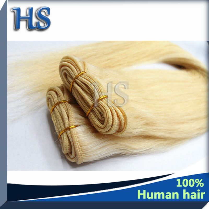 Peruvian Human Remy Hair Silky Straight Blonde 613#