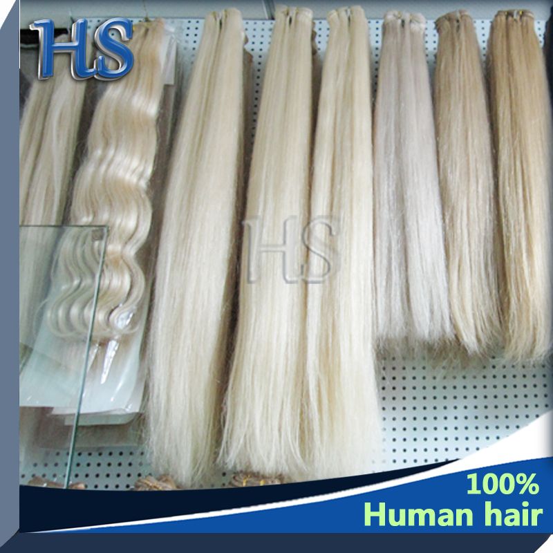 100% Human Remy Hair Silky Straight Blonde 613# Online