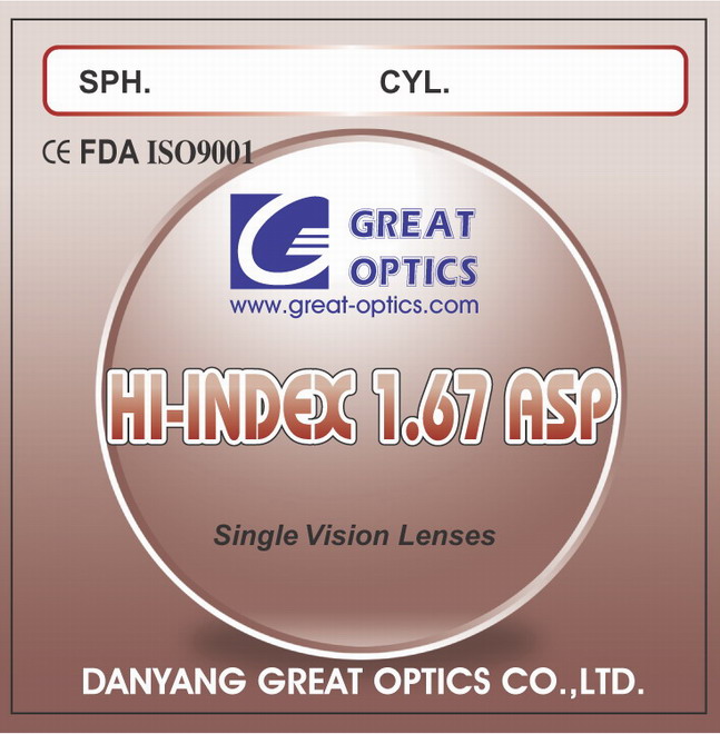 Super Hi-index 1.67 Hmc Emi Uv400 Aspheric Spectacle Lenses