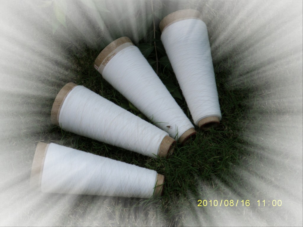 26s recycled polyester spun yarn