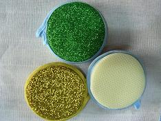 Round sponge cleaning pad