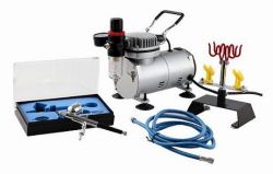 PLEC4100k mini air compressor with airbrush kit