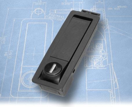 Clip-in low profile Slam-latch/lock for doors and panels