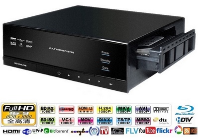 HD Networked media Player support eSATA, HDMI1.3b, Internet TV and Radio