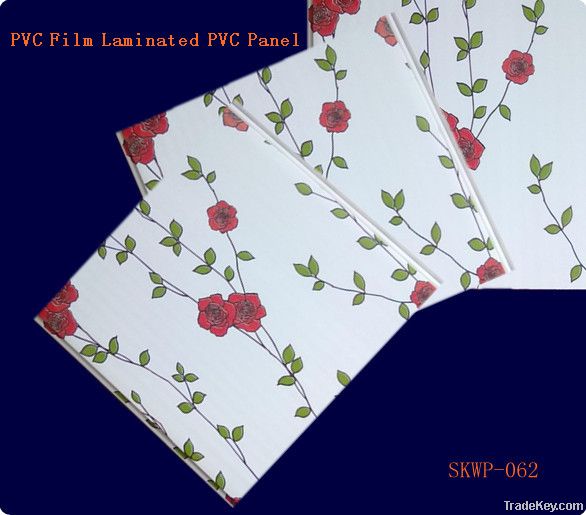 Laminated PVC Panel with Flower Design (SKWP-062)