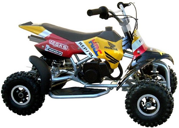 49cc, 2-stroke, air- cooled Mini-ATV