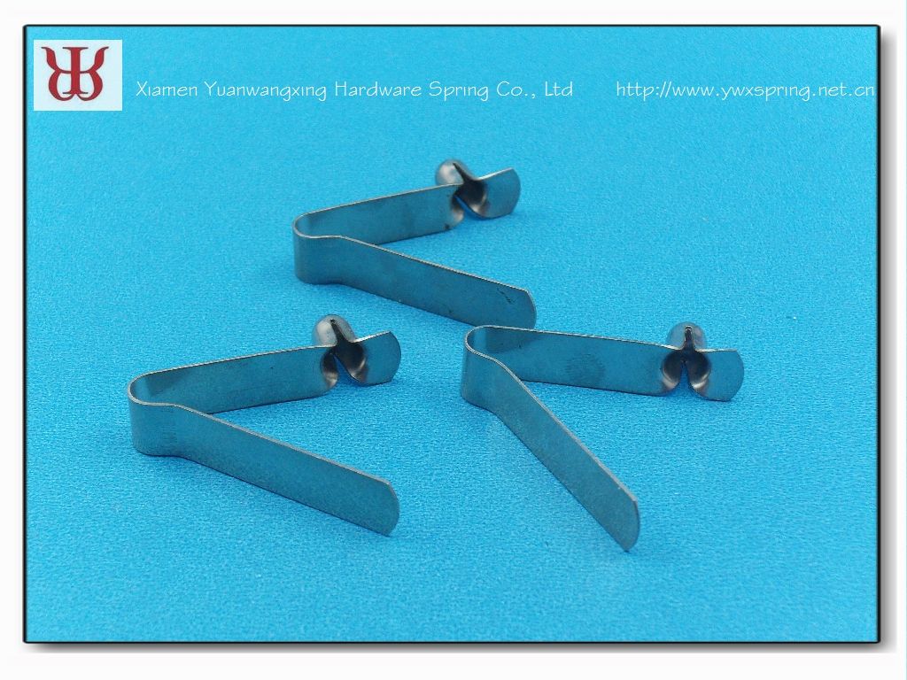 Manufacturer supplied pipe clamp, tube clamp, Spring button clip