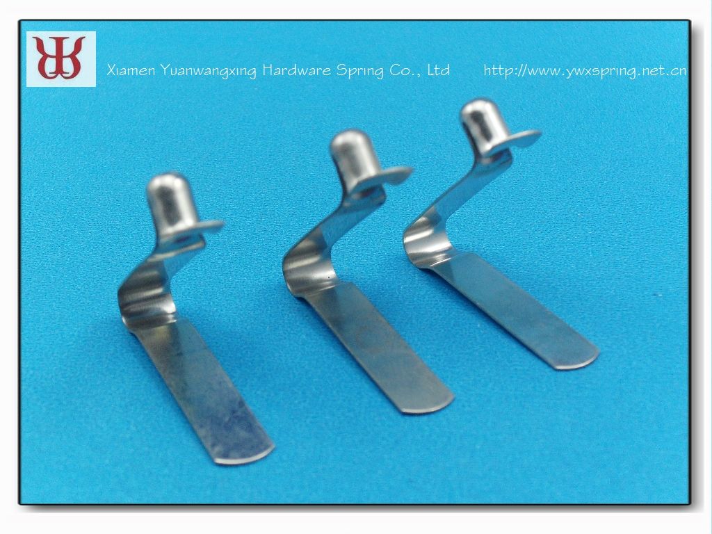 Manufacturer supplied pipe clamp, tube clamp, Spring button clip