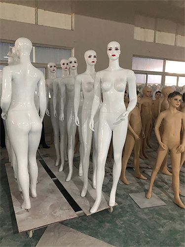 jolly mannequin-female mannequin with white glossy finish, red lip , making up facial head ZD4