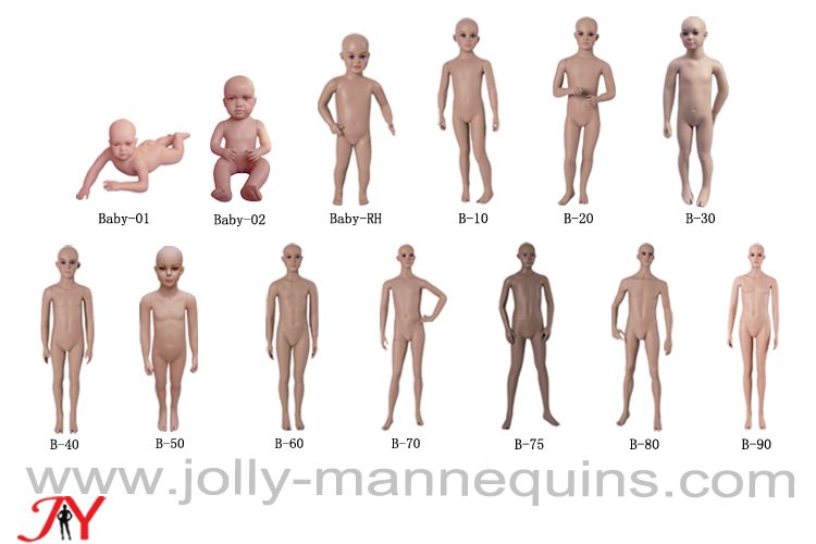 Jolly mannequins-realistic make up skin color child mannequins collections B01