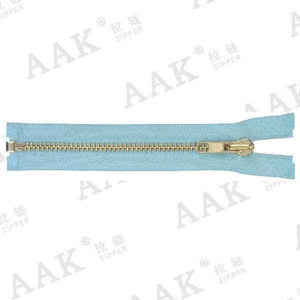 #5 brass zipper long chain
