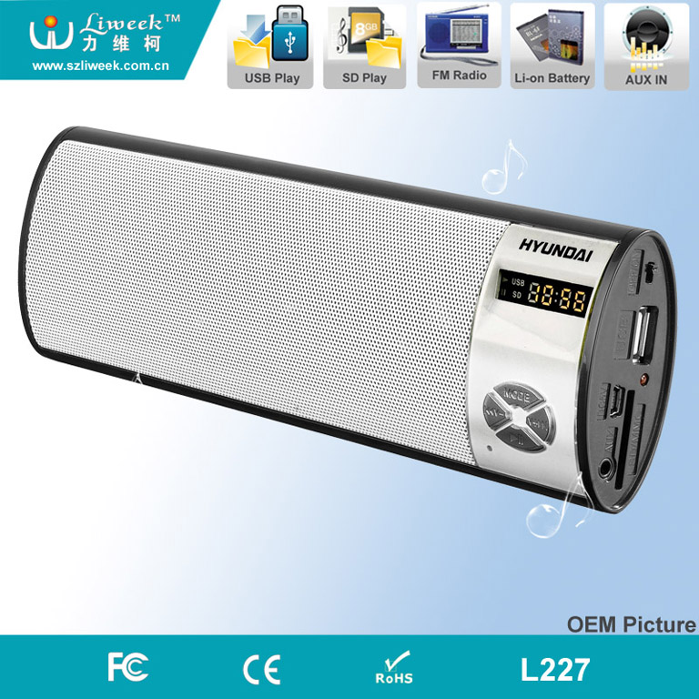 IF227 Hottest 2.0 mini portable digital display usb speaker