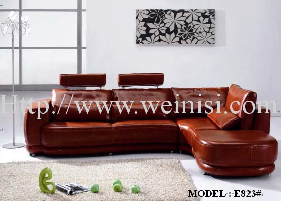 Leather Corner Sofa (E823#)