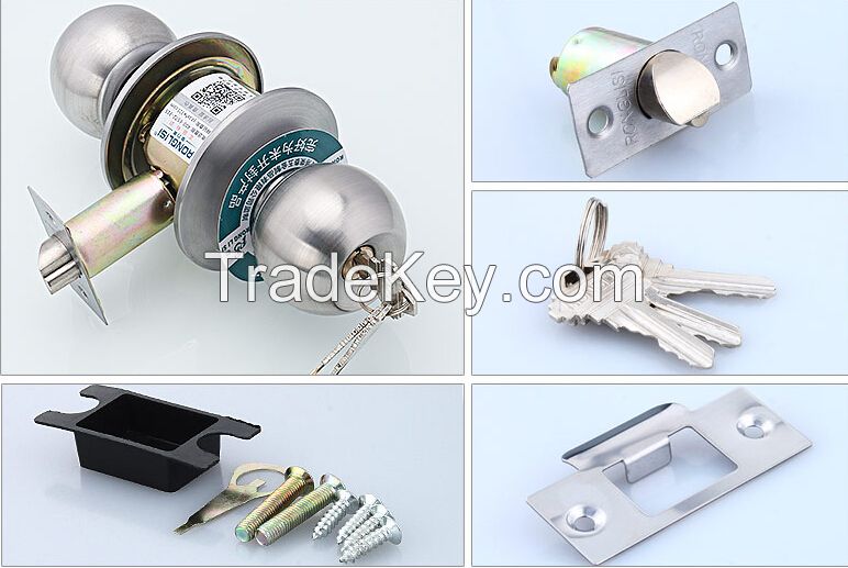 5791 SS-ET Stainless steel Cylindrical knob lock