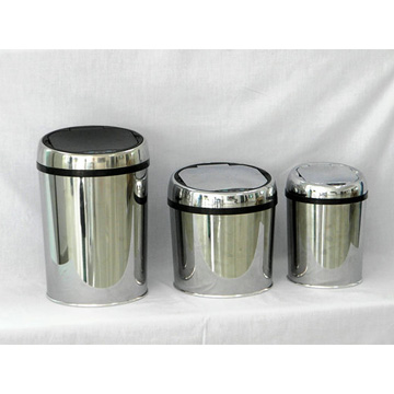 stainless steel automated trash bins