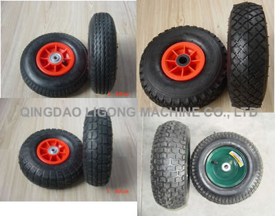 Pneumatic wheel Tire Wooden Wagon  All Terrain Wagon Children