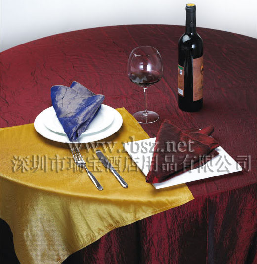 Hotel table cloth and napkin