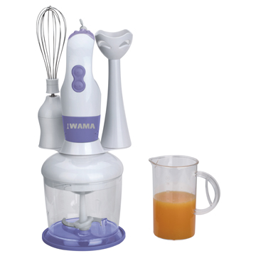 Multiuse powerful stick blender with chopper & whisk.