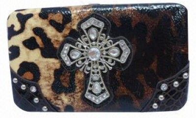 Cross wallet for women, made of leopard PU, spacious enough for cards,cash,keys