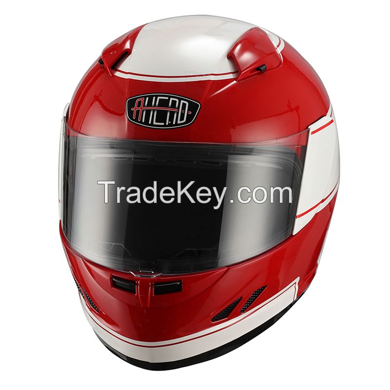 DOT Full Face Motorcycle Helmet Dual Visor AH-11-SPD-R