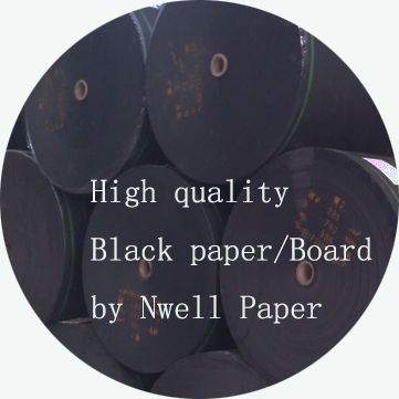 Pure wood pulp black paperboard