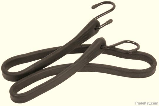 Rubber Strap with Hooks Rubber cord EPDM material black rubber tie dow