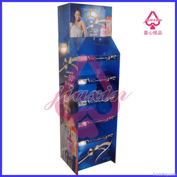 Pop Cardboard display rack for Cosmetics