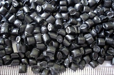 black recycled LDPE  granules