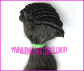 Human hair hand tied wefts