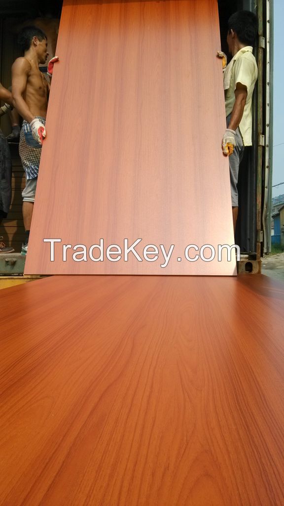 Cherry Melamine Paper Laminated MDF