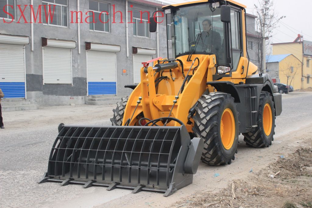 CHINA SXMW MACHINE compact wheel loader with 4 in 1 bucket