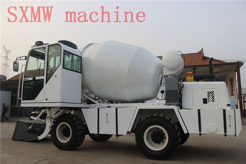 4 wheel drive concrete mixer dumper with loader