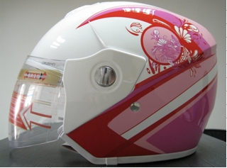 Fiberglass open face helmet