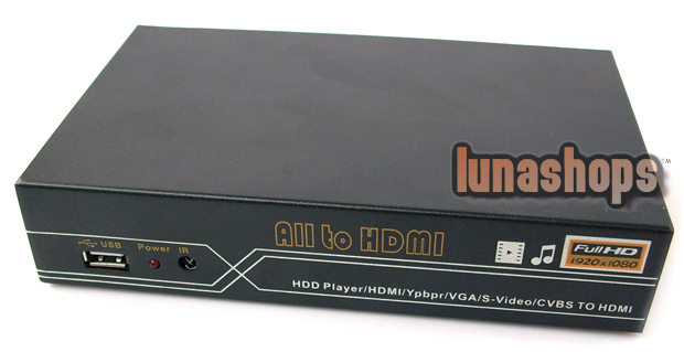 HD-E976 HDD Player All CVBS SVIDEO YPBPR VGA HDMI To Hdmi Convertor BO