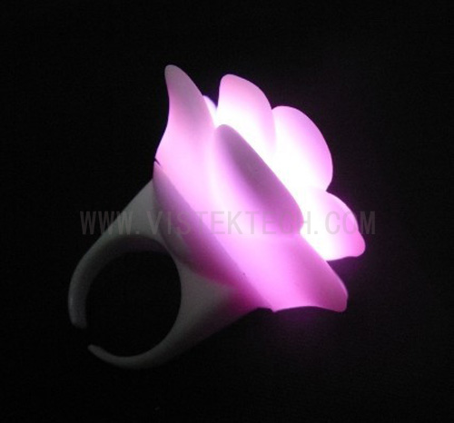Rose LED Flashing Finger Ring / Holiday Gifts