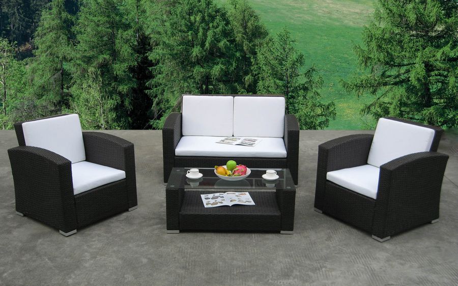 outdoor rattan sofa sets with aluminum frame