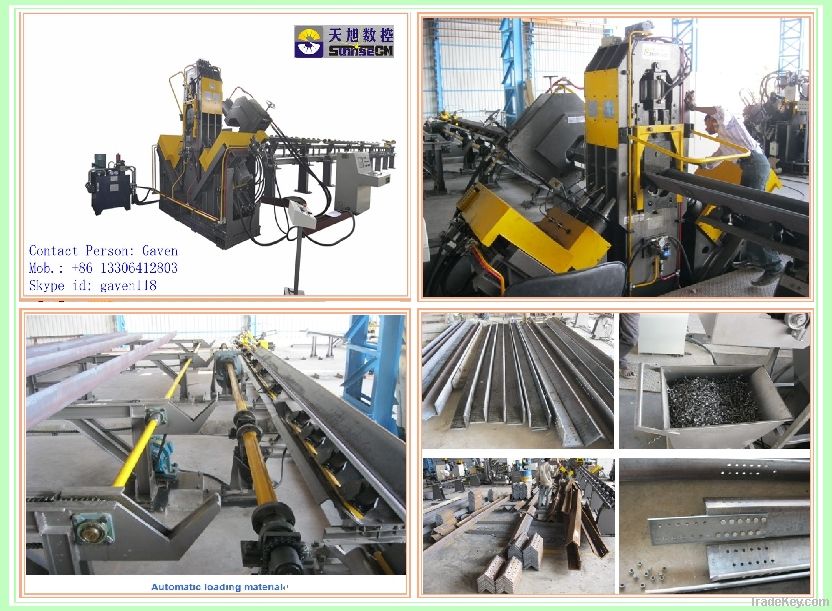 CNC Angle Drilling and Marking Machine Line