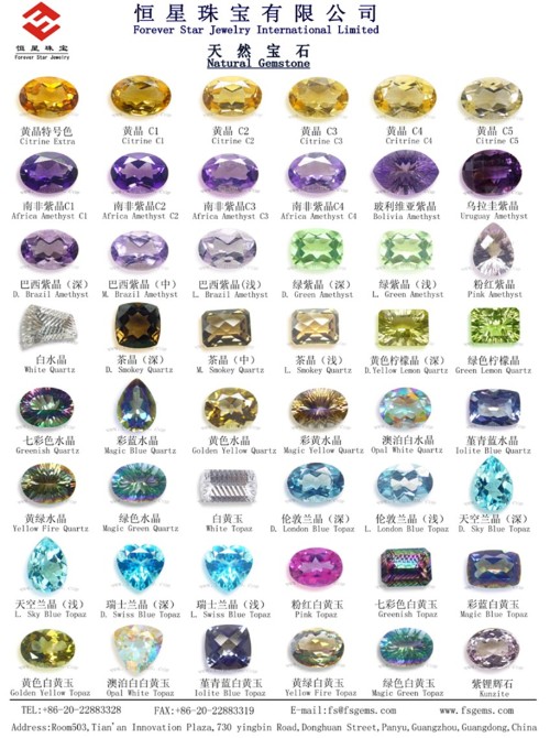 semi-precious gemstones