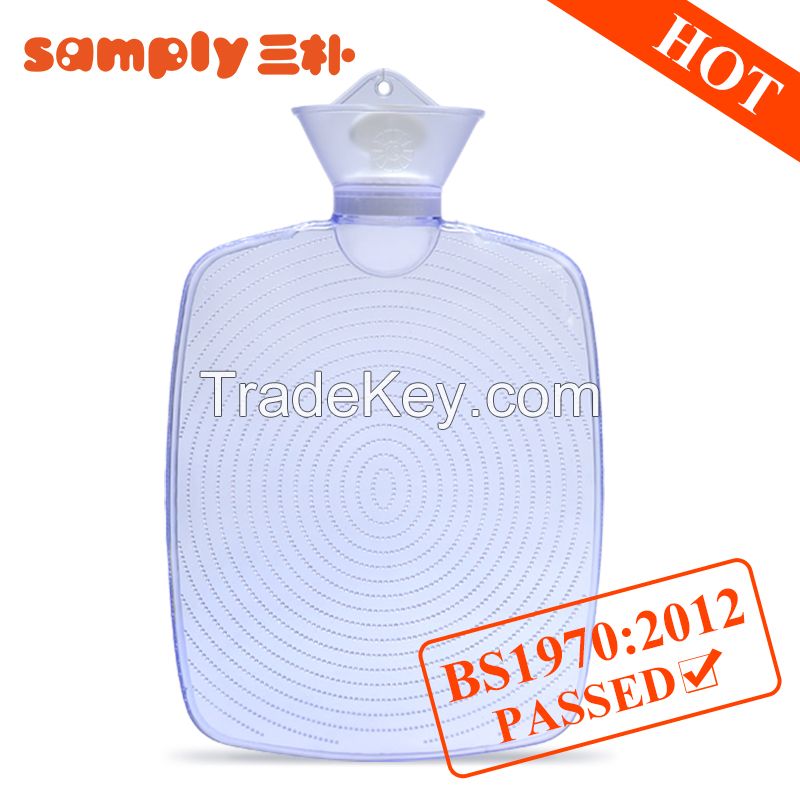 High-quality Transparent classic PVC hot water bottle