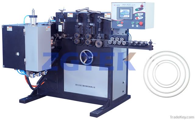 Steel wire ring making and welding machine