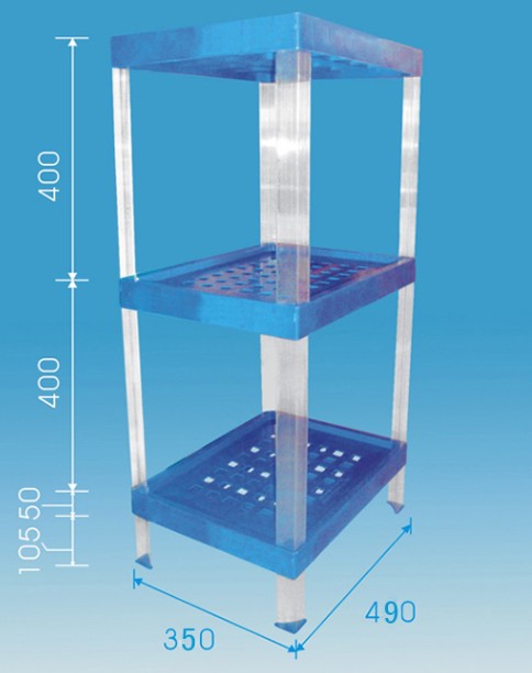 economy plastic stand with 3 floors