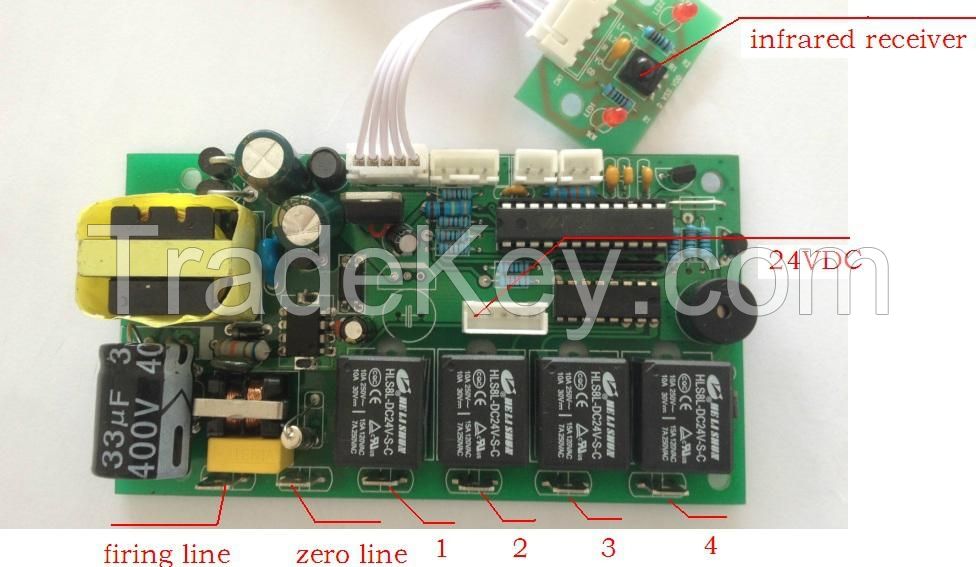 Output 24VDC Fireplace Control Board with Handset PCBA