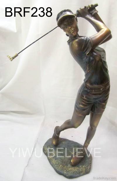 resin statue of golf beauty