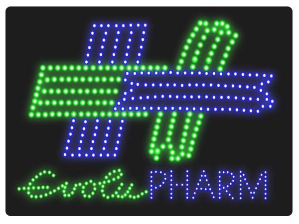 Hi-brightness LED Pharmacy Cross