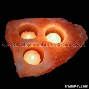 Natural Salt Candle Holder